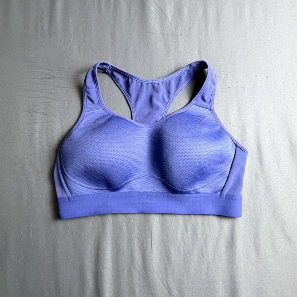 Gymshark Periwinkle M Sports Bra Racerback Supportive Lined Gym Athletic Sports